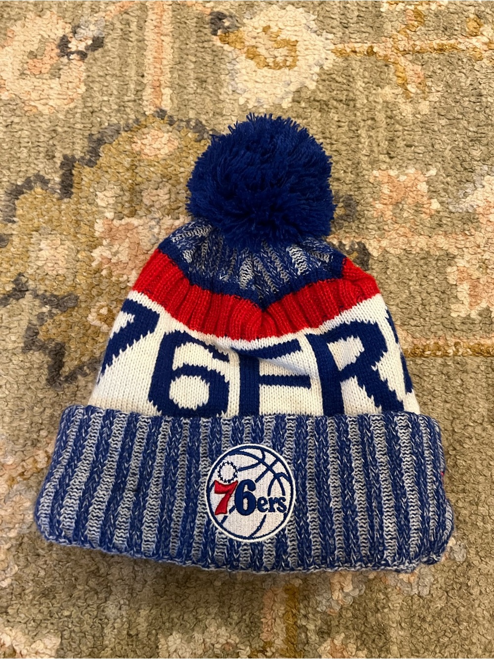 Philadelphia 76ers New Era Beanie One Size Color Red White And Blue